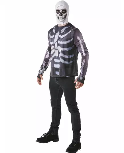 Fortnite Voksen Skull Trooper T-skjorte og Balaklava, Størrelse: Small
