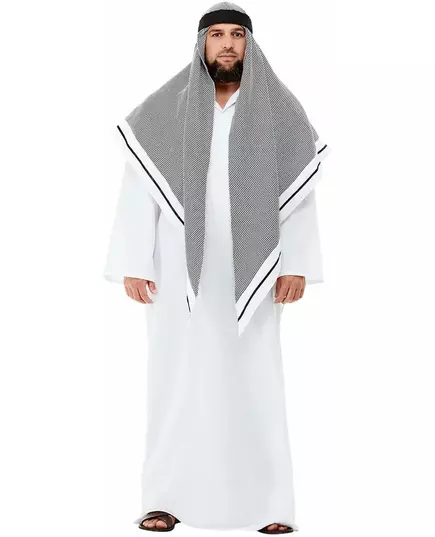 Deluxe white sheikh costume for adults, Size: Medium
