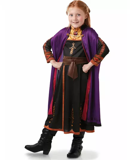 Klassisk Anna Frost 2-kostyme for jenter, Størrelse: 9–10 år(134–140 cm)