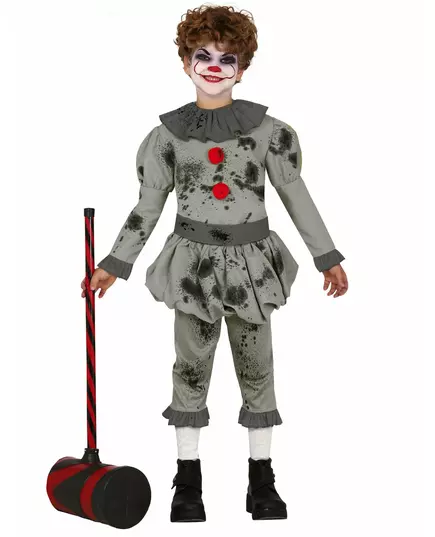Psykopatisk klovnekostyme for gutter, Størrelse: 9 år (125–135 cm)