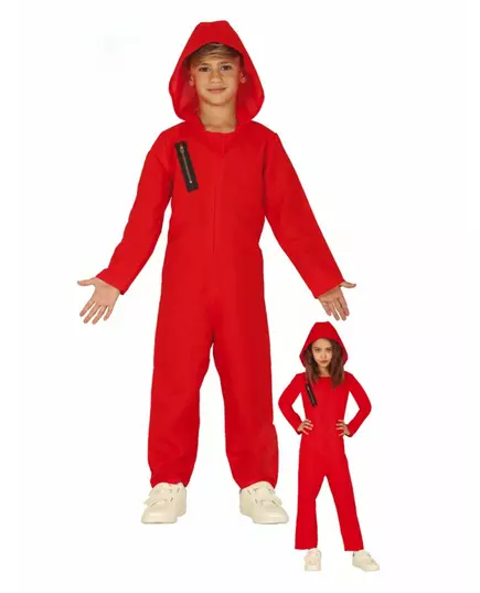 Rød tyv-jumpsuitkostyme til barn, Størrelse: 9 år (125–135 cm)