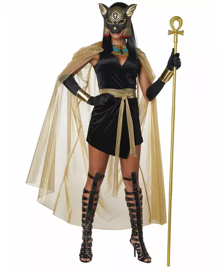 Luxury Egyptian feline goddess costume for women, Size: M(40/42)