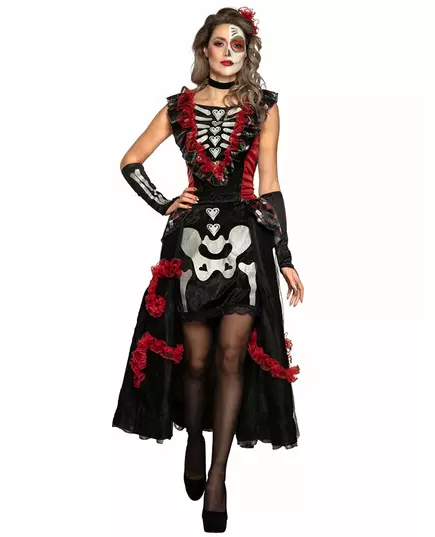 Day of the Dead costume petticoat for women, Size: X-Large (44/46)
