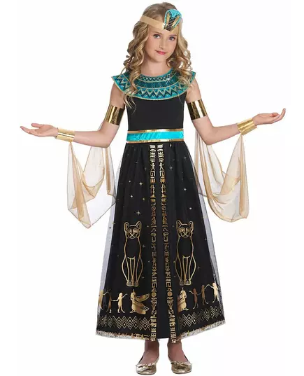 Blendende Kleopatra-kostyme for jenter, Størrelse: 8–10 år (128–134 cm)