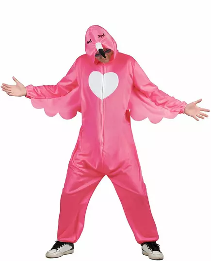 Flamingokostyme til voksne, Størrelse: Large