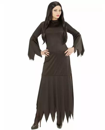 Black gothic witch costume for women, Size: Large