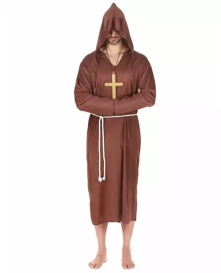 Lysebrunt munkekostyme for menn, stor størrelse, Størrelse: XXX-Large (160-190cm)