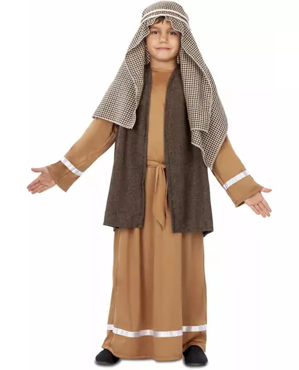 Brown Joseph costume for boys, Size: 9 years (122 - 134 cm)