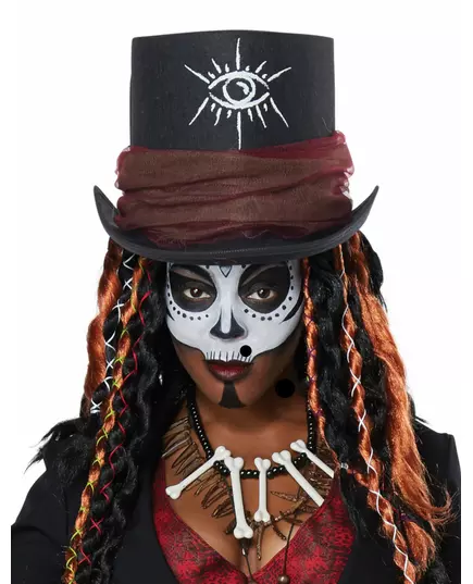 Luksuriøst voodoo-magikerkostyme for kvinner, Størrelse: Medium (40/42)