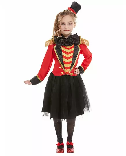 Luxury ringmaster costume for girls, Size: 7-9 years (130/143 cm)