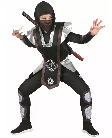 Boys' ninja costume, Size: 7-9 years (120-130 cm)