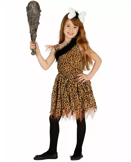 Prehistoric costume for girls, Size: 9 years (125-135 cm)