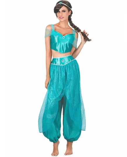 Blue Arabian princess costume for women, Size: Medium