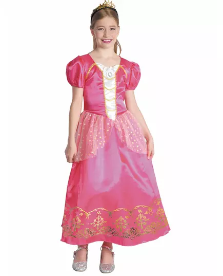 Rosa prinsessekostyme til jenter, Størrelse: 10–12 år (130–140 cm)