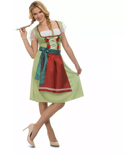 Grønt Oktoberfest-kostyme til dame, Størrelse: Medium/Large