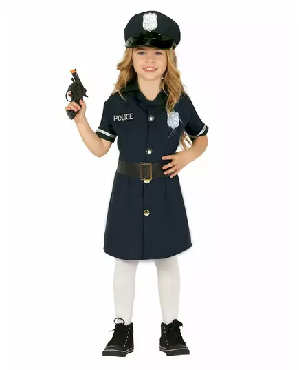 Girl's police dress costume, Size: 9 years (125-135 cm)