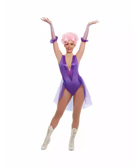 Women's purple circus trapeze artist costume, Size: X-Small