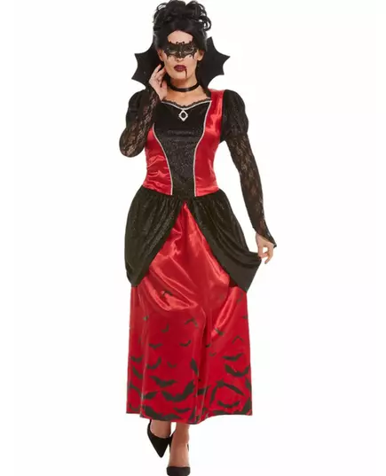 Women's masked gothic vampire costume, Size: Medium