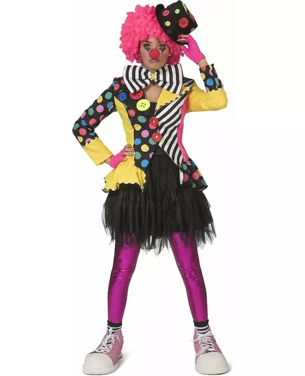 Women's multicolored clown jacket, Size: X-Large