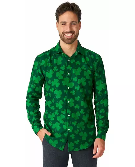 Suitmeister herreskjorte med kløvermotiv fra St. Patricks dag, Størrelse: X-Large (EU 56-58)