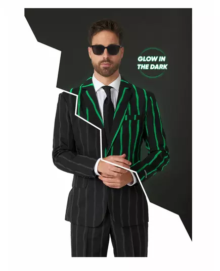Suitmeister Adult Glow-in-the-Dark Striped Suit, Size: M(EU50)