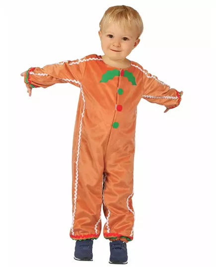 Pepperkakemann-kostyme til barn, Størrelse: 3–4 år(92–104 cm)