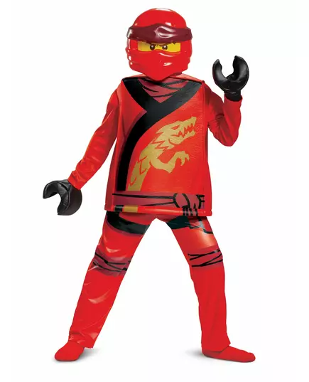 Kai Ninjago Deluxe-kostyme – LEGO Kids, Størrelse: 5–6 år (109–126 cm)