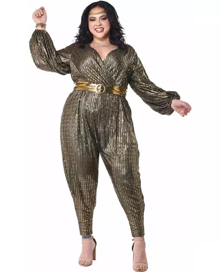 Disco Queen-kostyme i pluss-størrelse til dame, Størrelse: XX-Large (46/48)