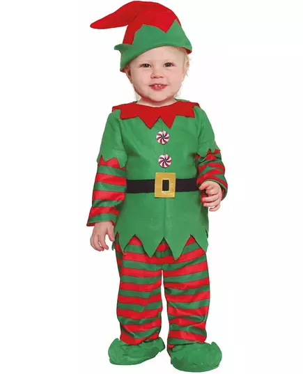 Babygrønt jule-nissekostyme, Størrelse: 18–24 måneder (89–93 cm)