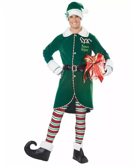 Luxury Santa Claus elf costume for men, Size: Small/Medium