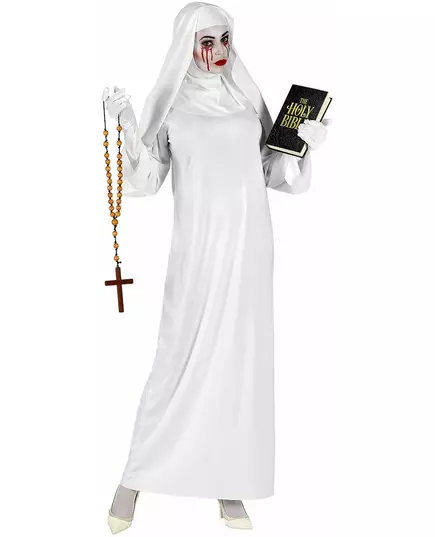 Plus Size Women's White Nun Ghost Costume, Size: XXX-Large