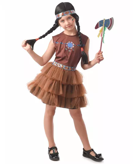 Stilig indisk kostyme for jenter, Størrelse: 4–6 år (110–120 cm)