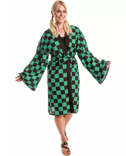 Rutete manga kimono-kostyme for voksne, Størrelse: X-Large