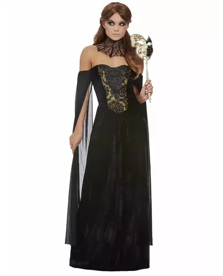 Luxury Black Countess costume for women, Size: S