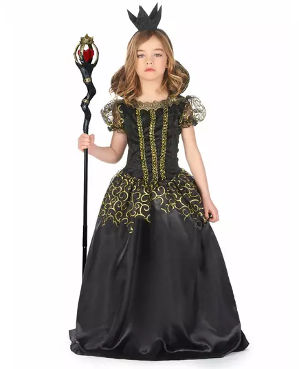 Evil Black Queen Costume for Girls, Size: 7-9 years (120-130 cm)