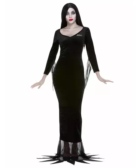 Morticia Addams-familiens kostyme til kvinner, Størrelse: Small