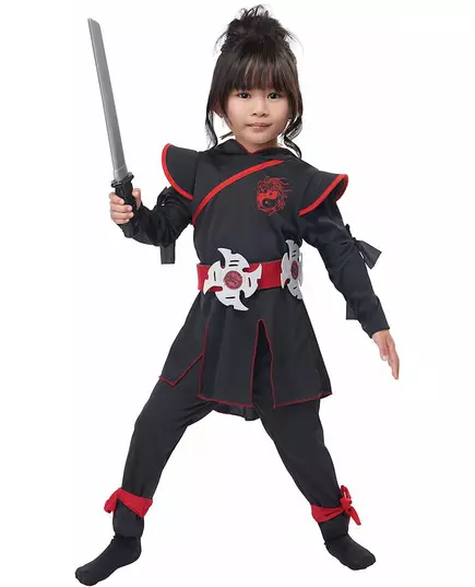 Luxury ninja costume for girls, Size: 4-6 years (116 cm)
