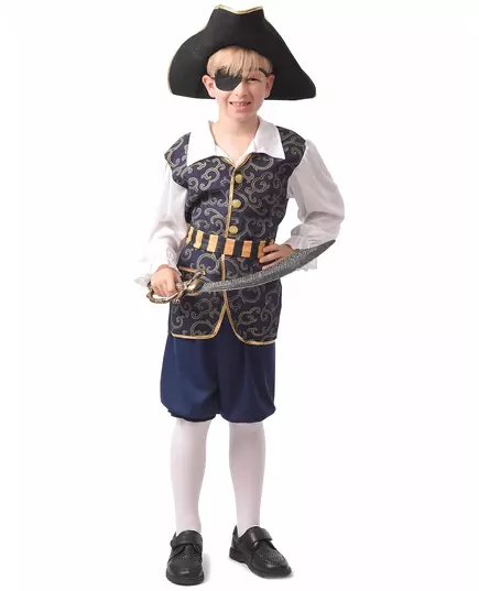Stilig piratkostyme til gutter, Størrelse: 7–9 år(120–130 cm)