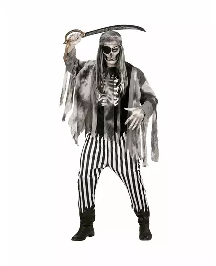Men's Ghost Skeleton Pirate Costume, Size: Large