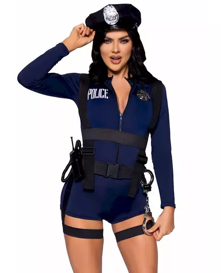 Sexy politikvinne-jumpsuitkostyme til kvinner, Størrelse: Medium (40-42)