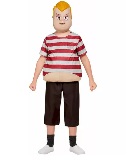 Pugsley Addams-familien kostyme til barn, Størrelse: 7–9 år (130/143 cm)