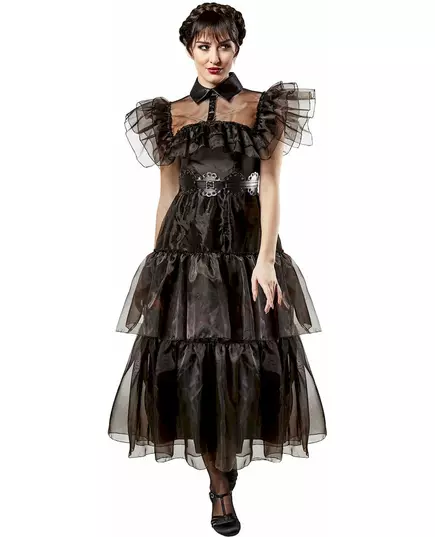 Wednesday Addams Ballkjolekostyme til dame, Størrelse: Medium