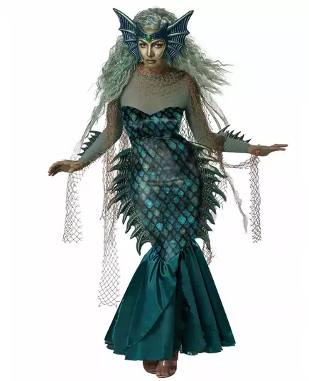 Deluxe evil mermaid costume for women, Size: X-Small (36/38)