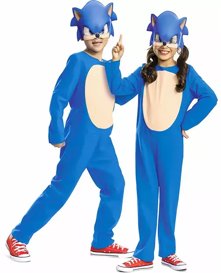 Basic Sonic costume for children, Size: 3-4 years (97 - 109 cm)