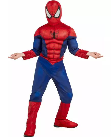 Luksuriøst muskuløst Spiderman-kostyme til barn, Størrelse: 3–4 år (90–104 cm)
