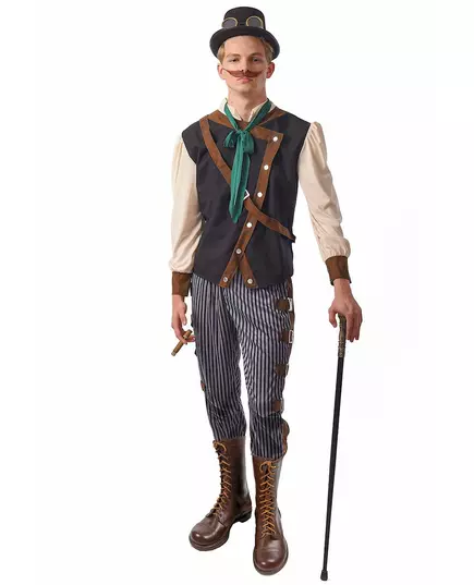 Steampunk dandy costume for men, Size: Medium