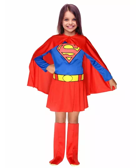 Supergirl-kostyme til jenter, Størrelse: 5–7 år