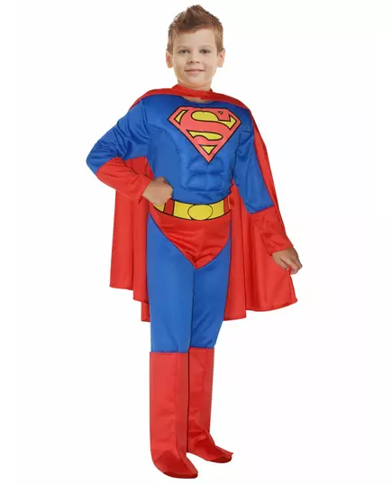 Muskel-Supermann-kostyme til gutter, Størrelse: 3–4 år