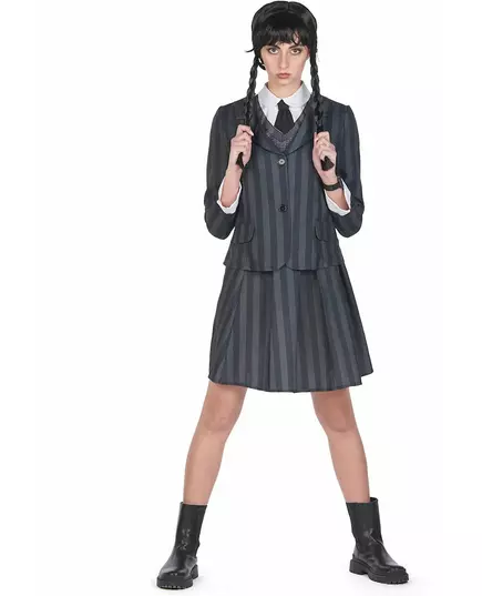 Gotisk skoleuniformkostyme for kvinner, Størrelse: Medium