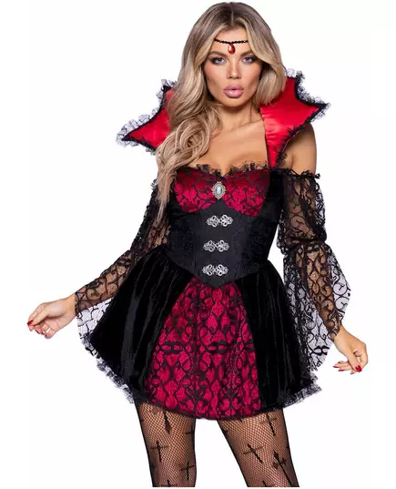 Luksuriøst viktoriansk vampyrkostyme for kvinner, Størrelse: X-Large (46-48)